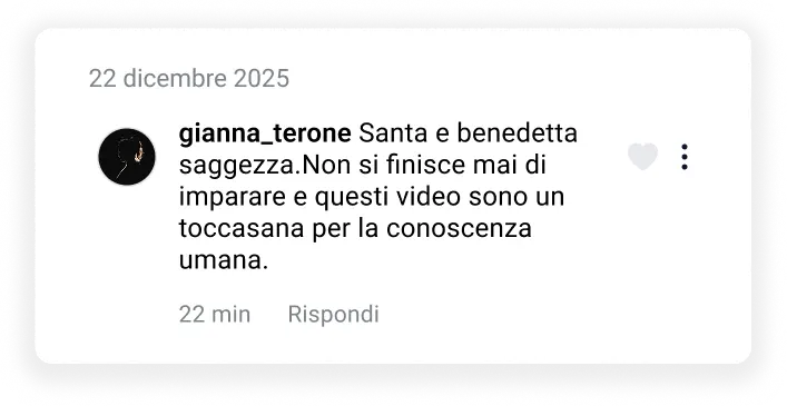 Testimonianza di un lettore sui dialoghi.